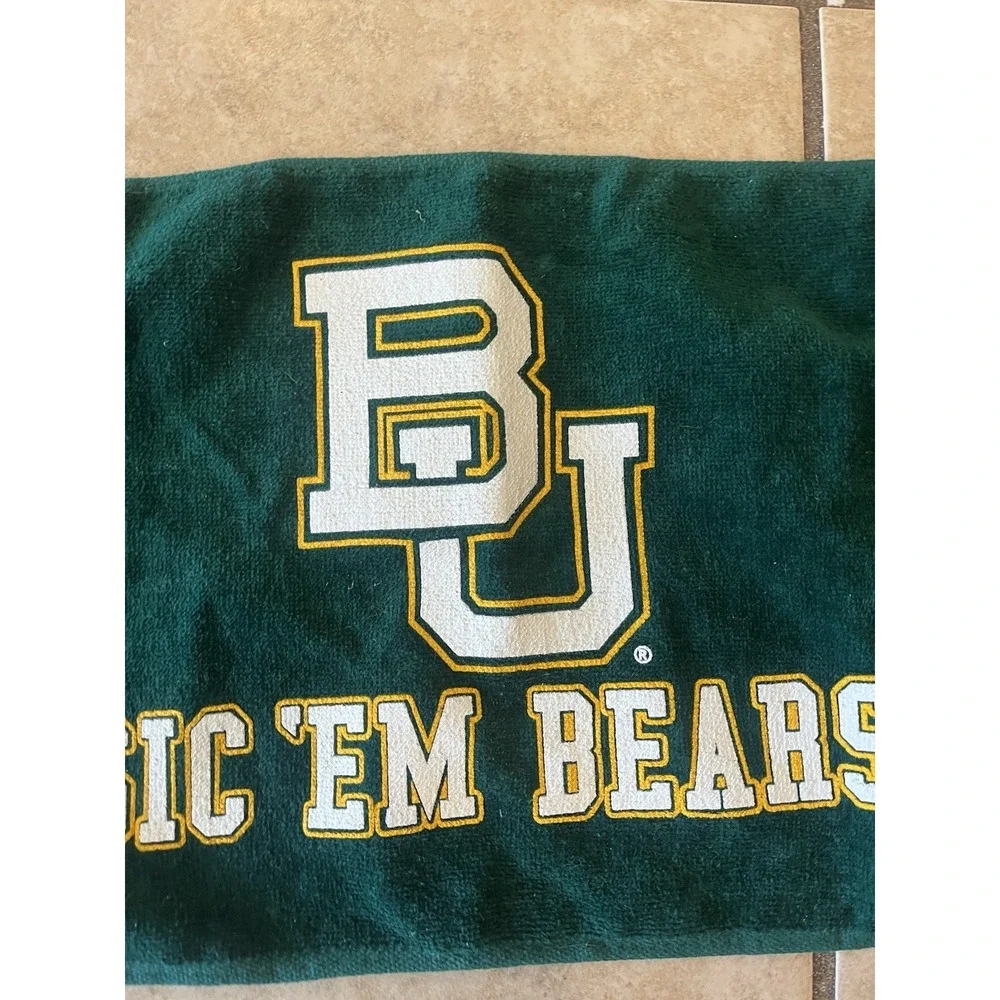 BU Baylor University Golf Caddy Towel Green Sic 'Em Bears Pro Towel Cotton 17x10